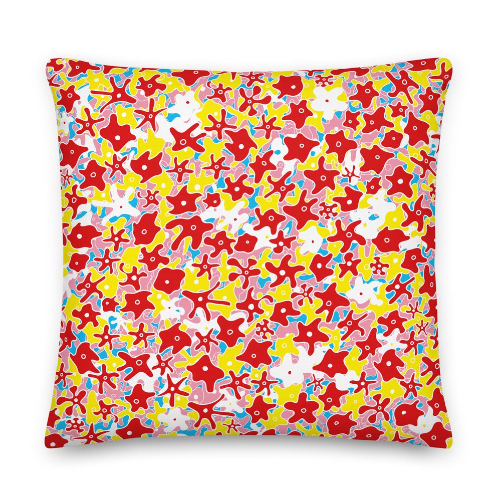 Petalfall Blue, Pink, Red & Yellow Cushions