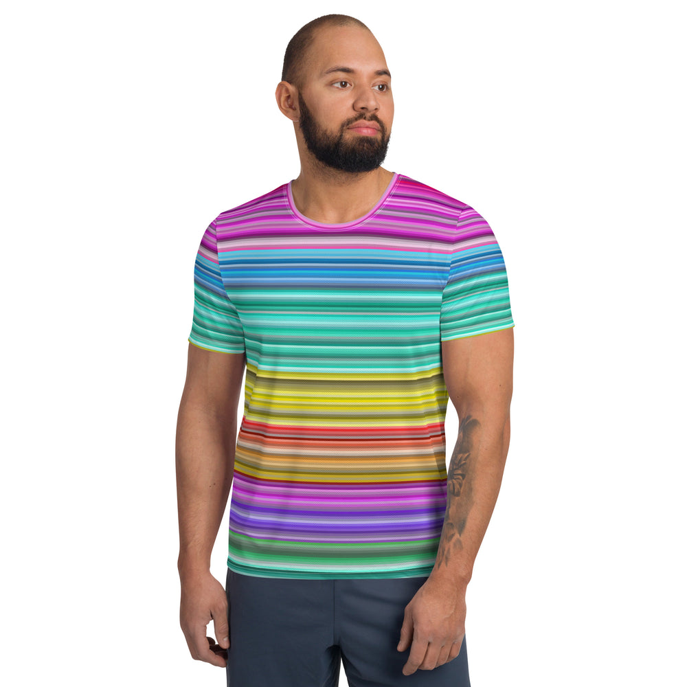 Colour Gradient Men's Athletic T-Shirt
