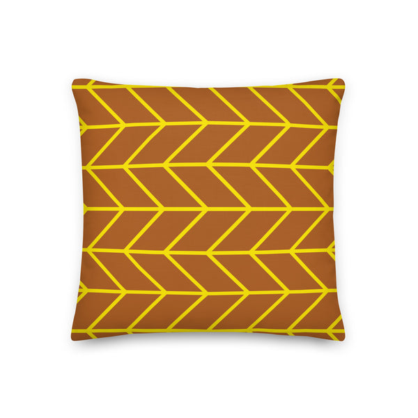 Yellow & Brown Plywood Hatch Cushions