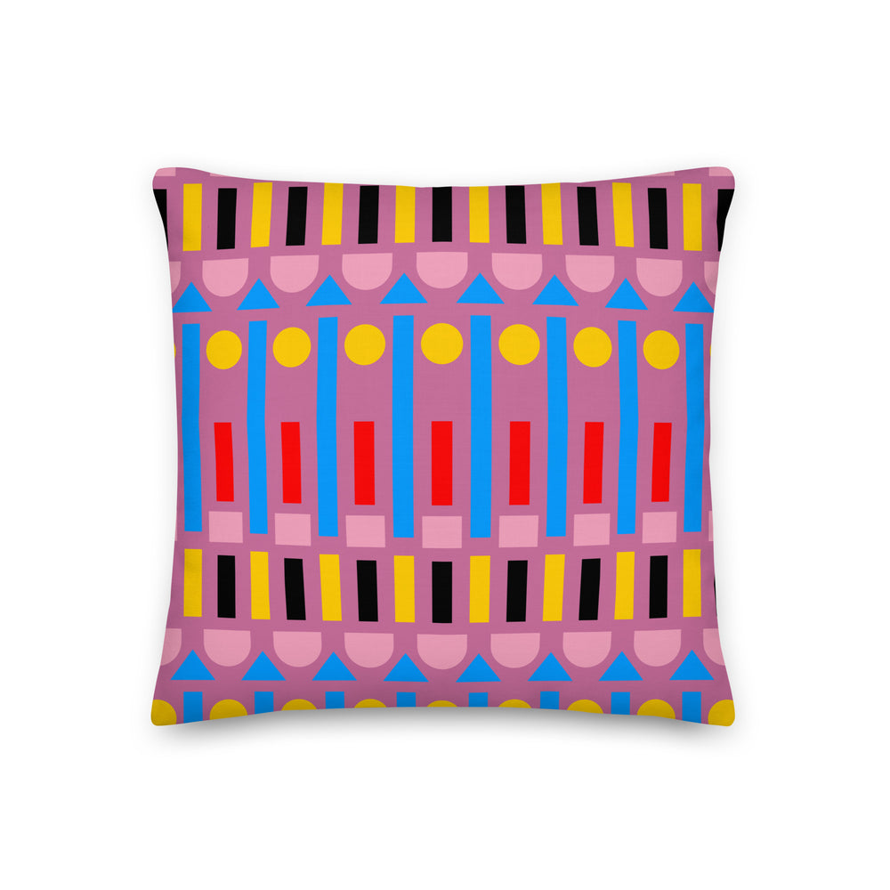 "Victoria Line Vernacular" Puce Cushions