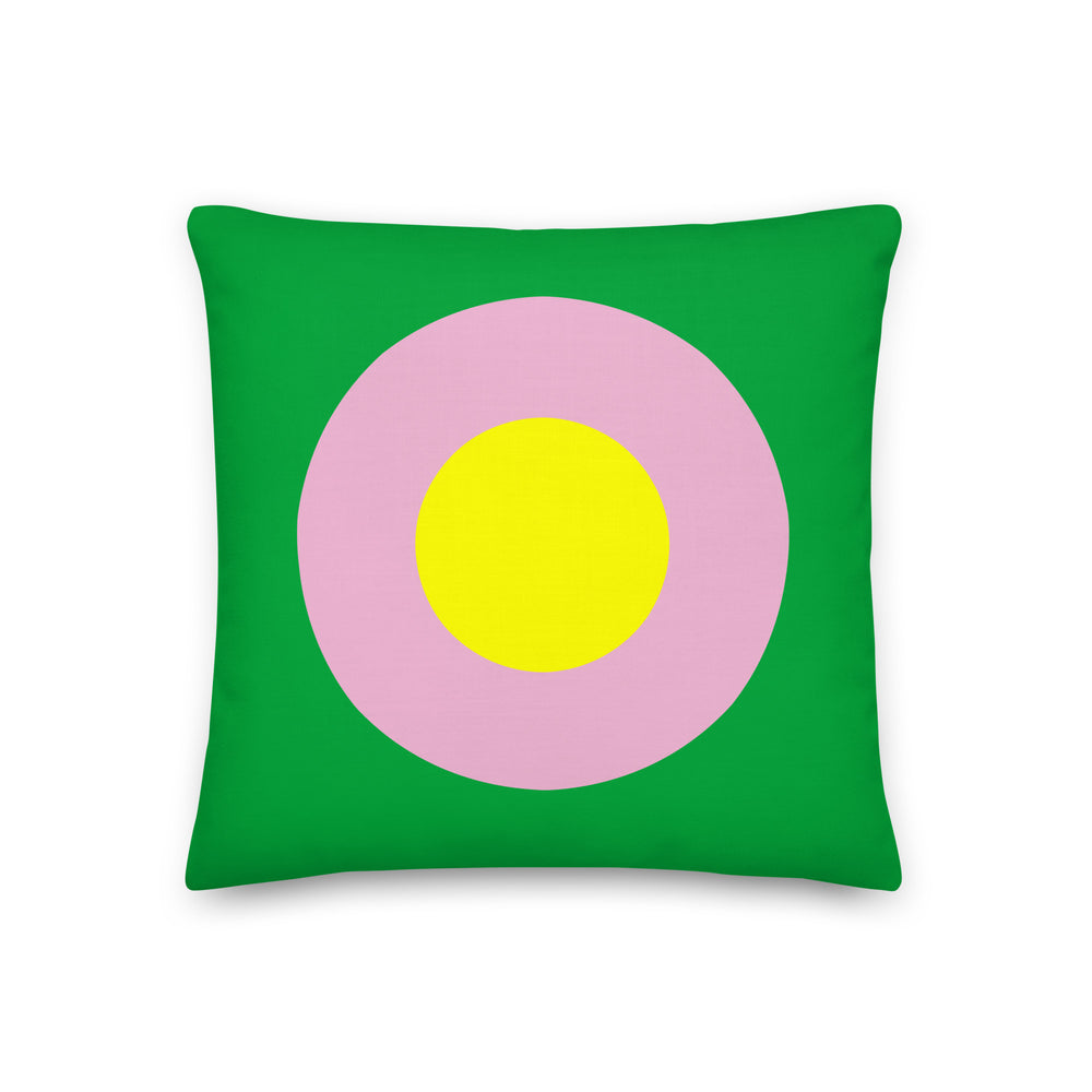 Emerald Green, Yellow & Pink Single Chromadot Cushions