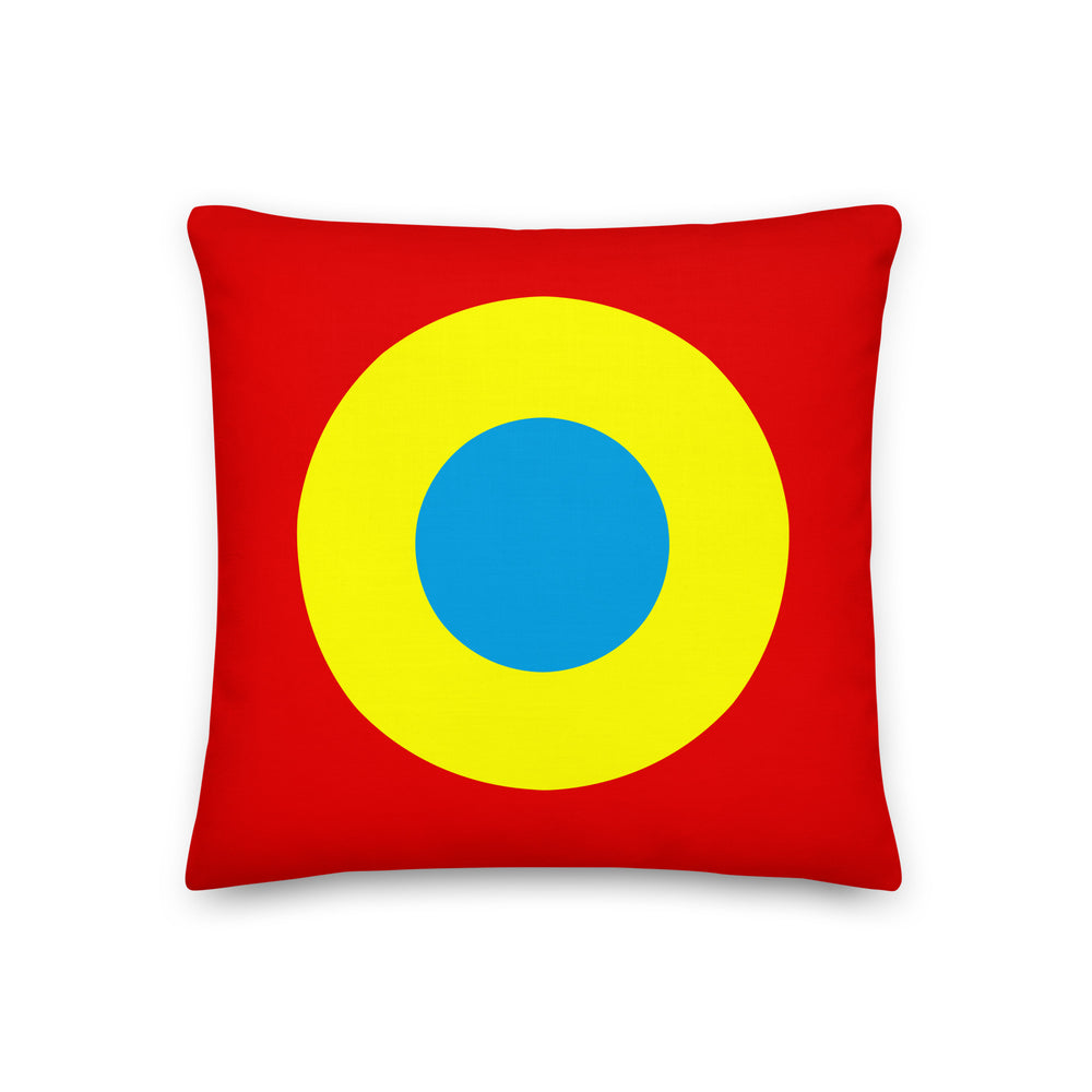 Scarlet, Blue & Yellow Single Chromadot Cushions