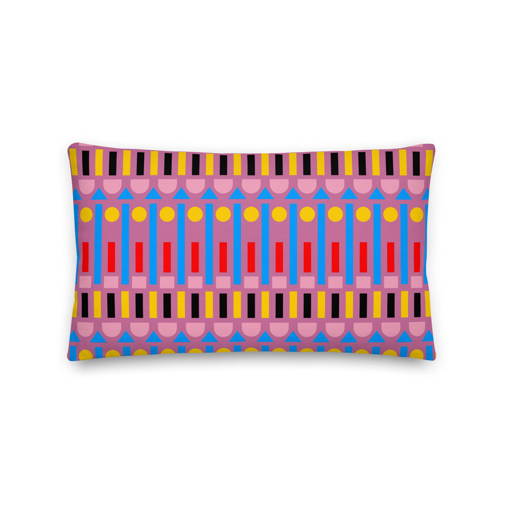 "Victoria Line Vernacular" Puce Cushions