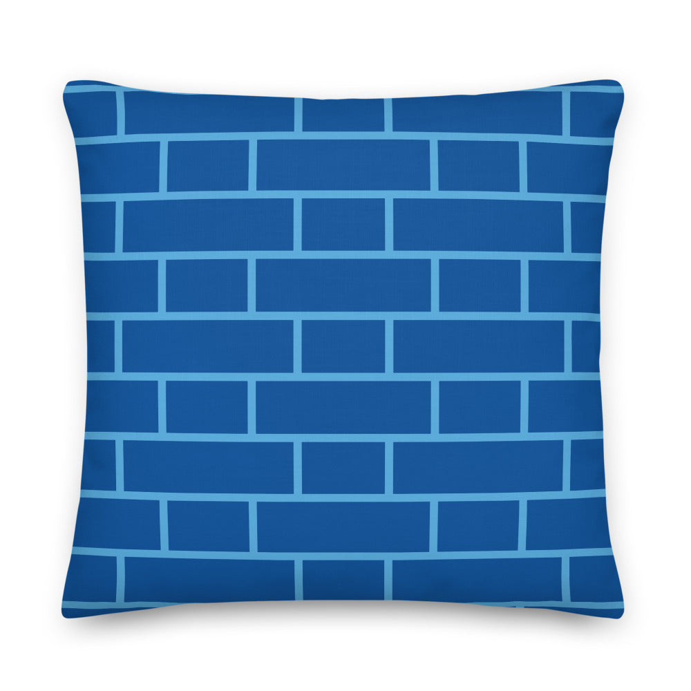 Dark Blue & Blue Flemish Bond Brick Cushions
