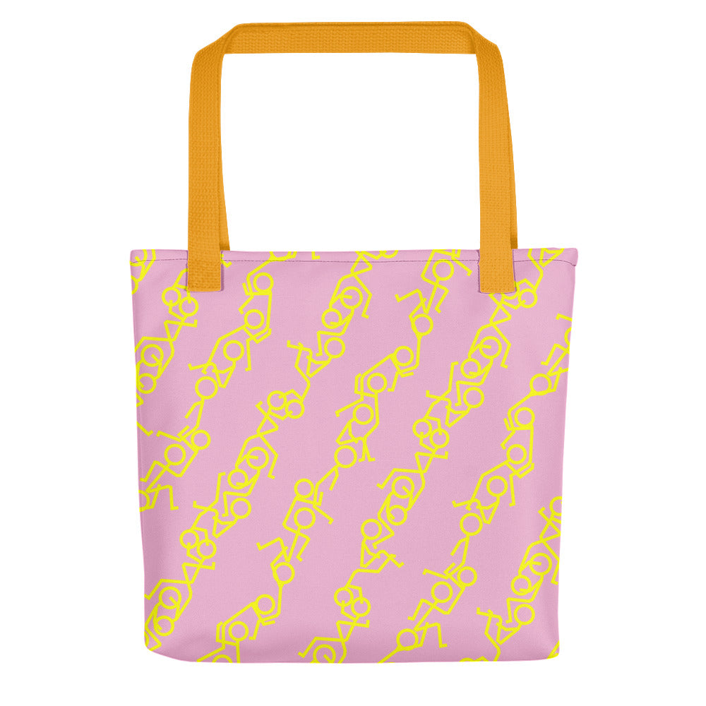 Yellow & Pink RIMSULATION Tote Bags