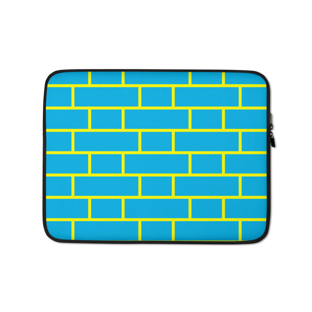 Blue & Yellow Flemish Bond Brick Laptop Cases (15" And 13")
