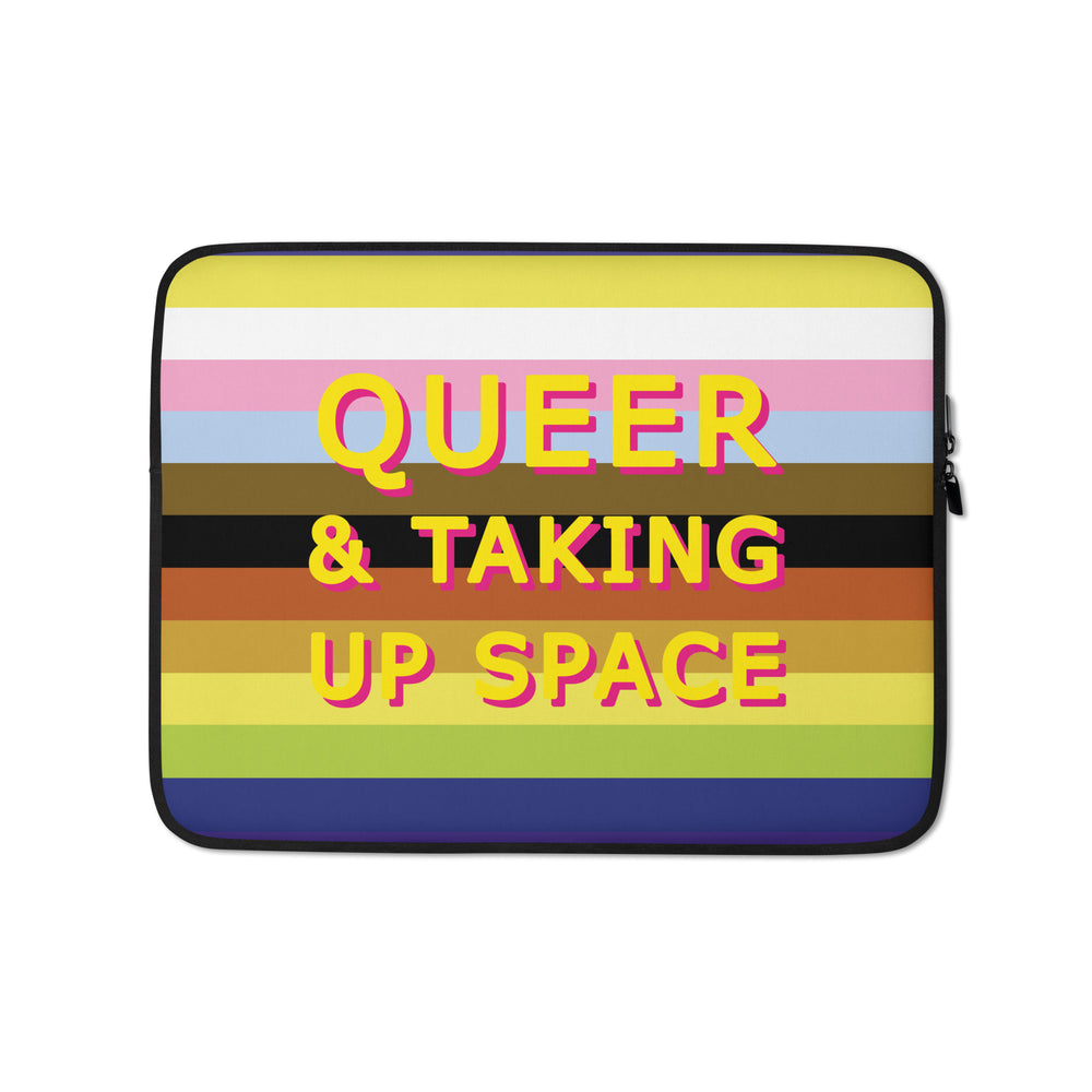 Queer & Taking Up Space Rainbow Laptop Cases (15" And 13")