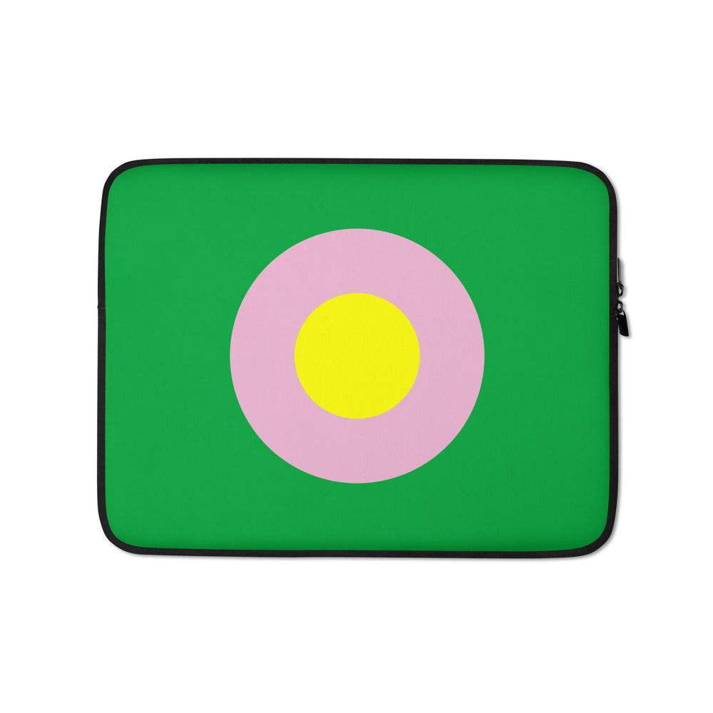 Emerald Green, Yellow & Pink Single Chromadot Laptop Cases