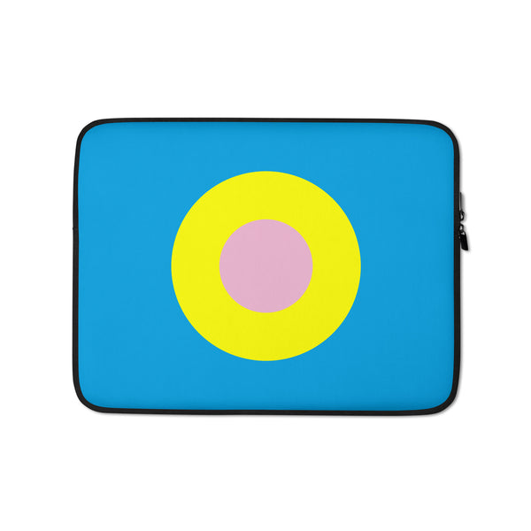 Sky Blue, Yellow & Pink Single Chromadot Laptop Cases