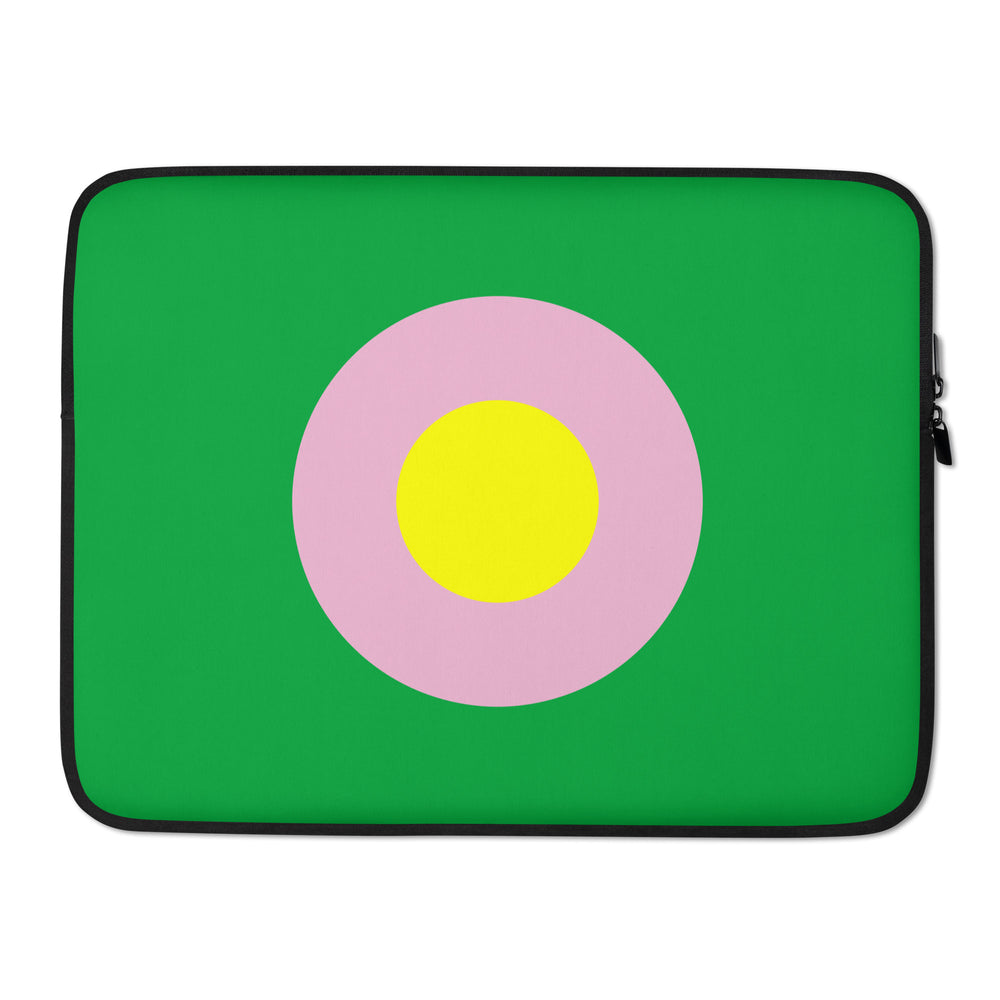 Emerald Green, Yellow & Pink Single Chromadot Laptop Cases