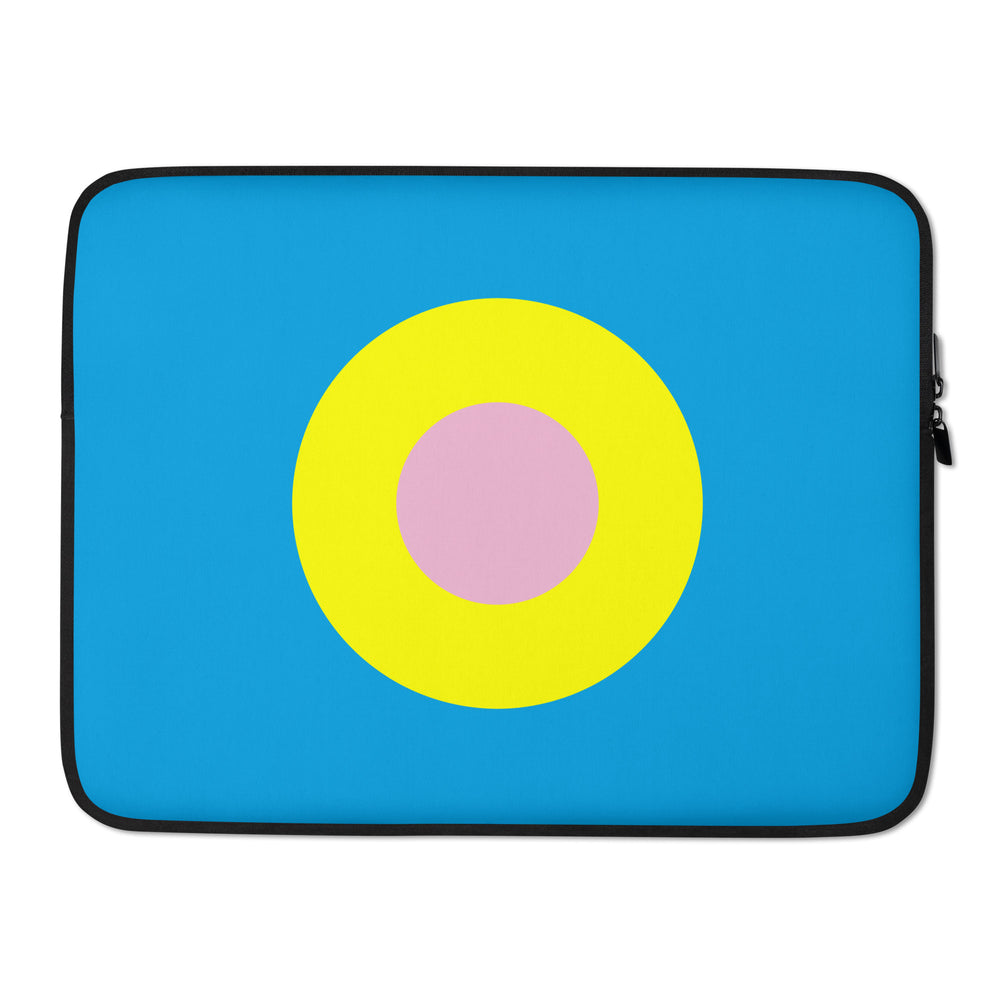 Sky Blue, Yellow & Pink Single Chromadot Laptop Cases
