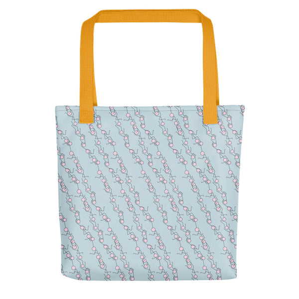 Rimsulation blue small pattern Tote Bags