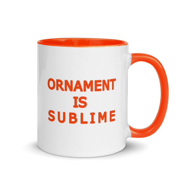 Ornament is Sublime Black, Blue, Orange, Pink or Yellow Mug